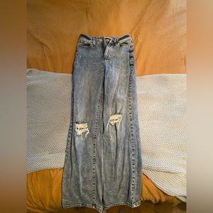 Worn jeans but look new